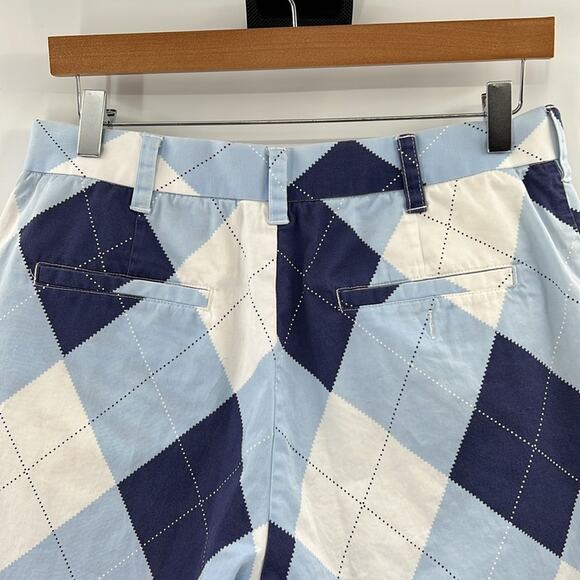 Loudmouth Men's Argyle Golf Shorts - Light Blue/Navy/White - 32 - Picture 5 of 6
